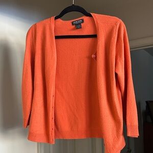 New York & Company Vibrant Orange Cardigan